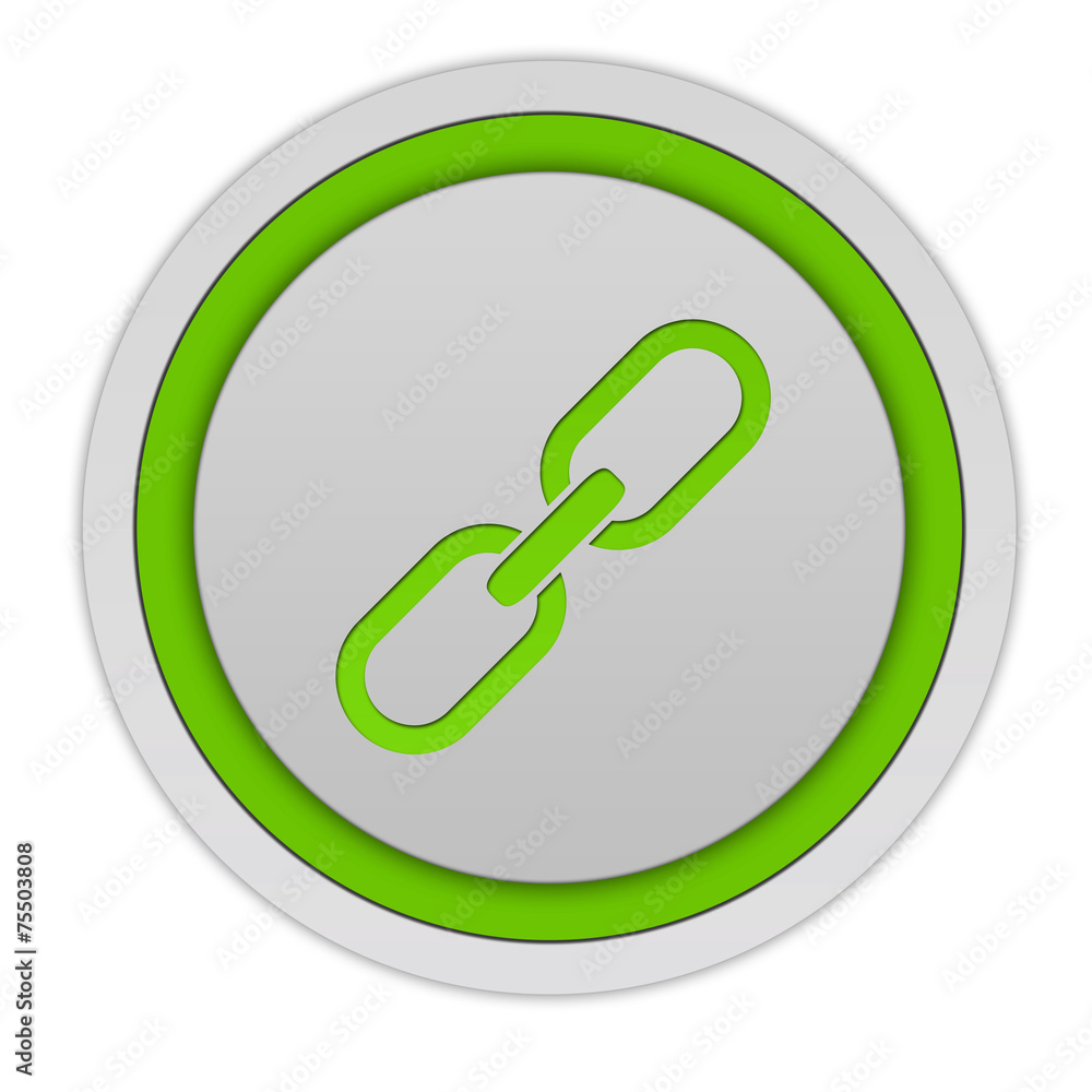Link circular icon on white background Link circular icon on white background