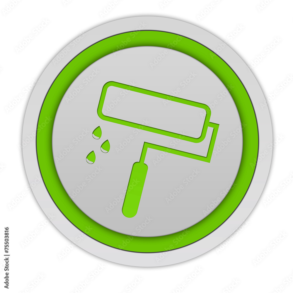 Paint circular icon on white background Paint circular icon on white background