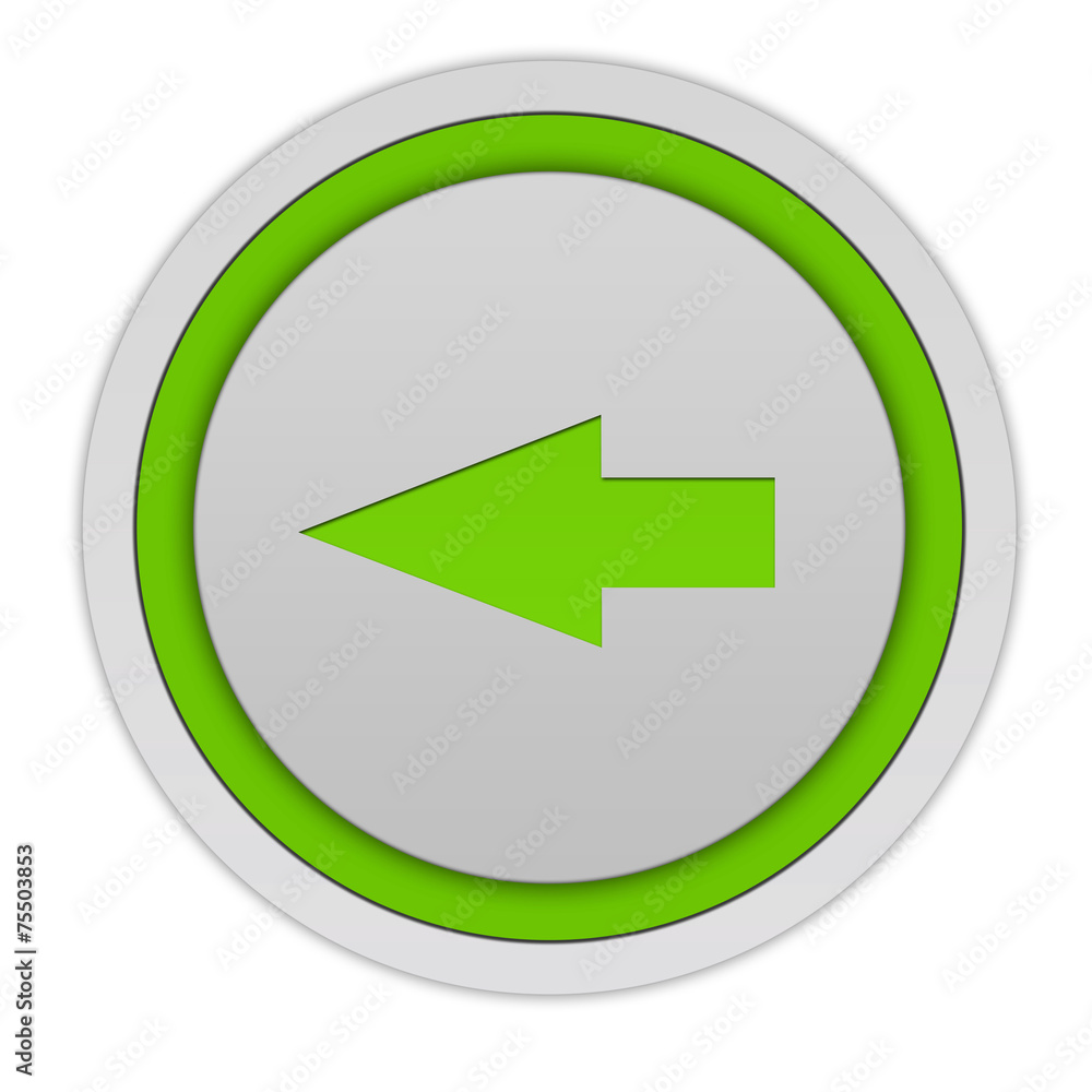 Left Arrow circular icon on white background Left Arrow circular icon on white background