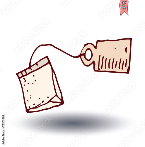 Tea Bag, Vector illustration.