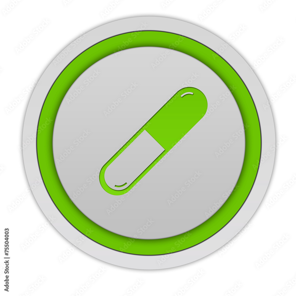 Pill circular icon on white background Pill circular icon on white background