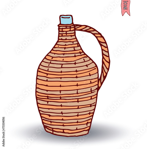 carboy icon, vector illustration