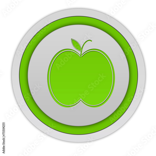 Apple circular icon on white background