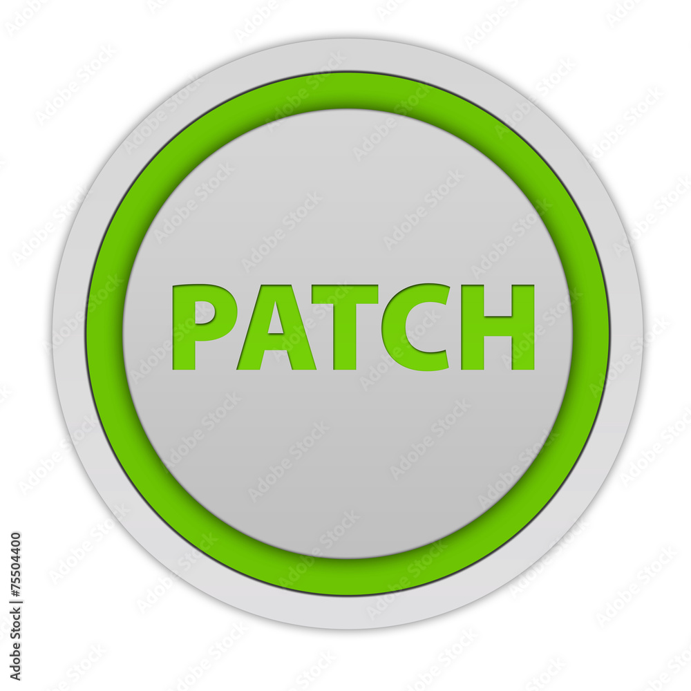 Patch circular icon on white background Patch circular icon on white background