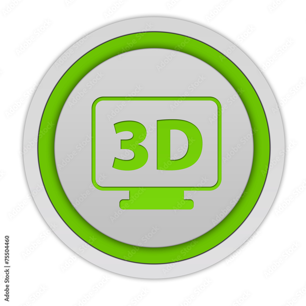 3Dcircular icon on white background 3Dcircular icon on white background