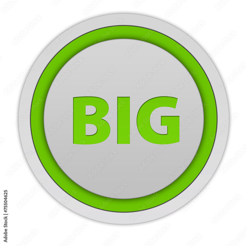 Big circular icon on white background Big circular icon on white background