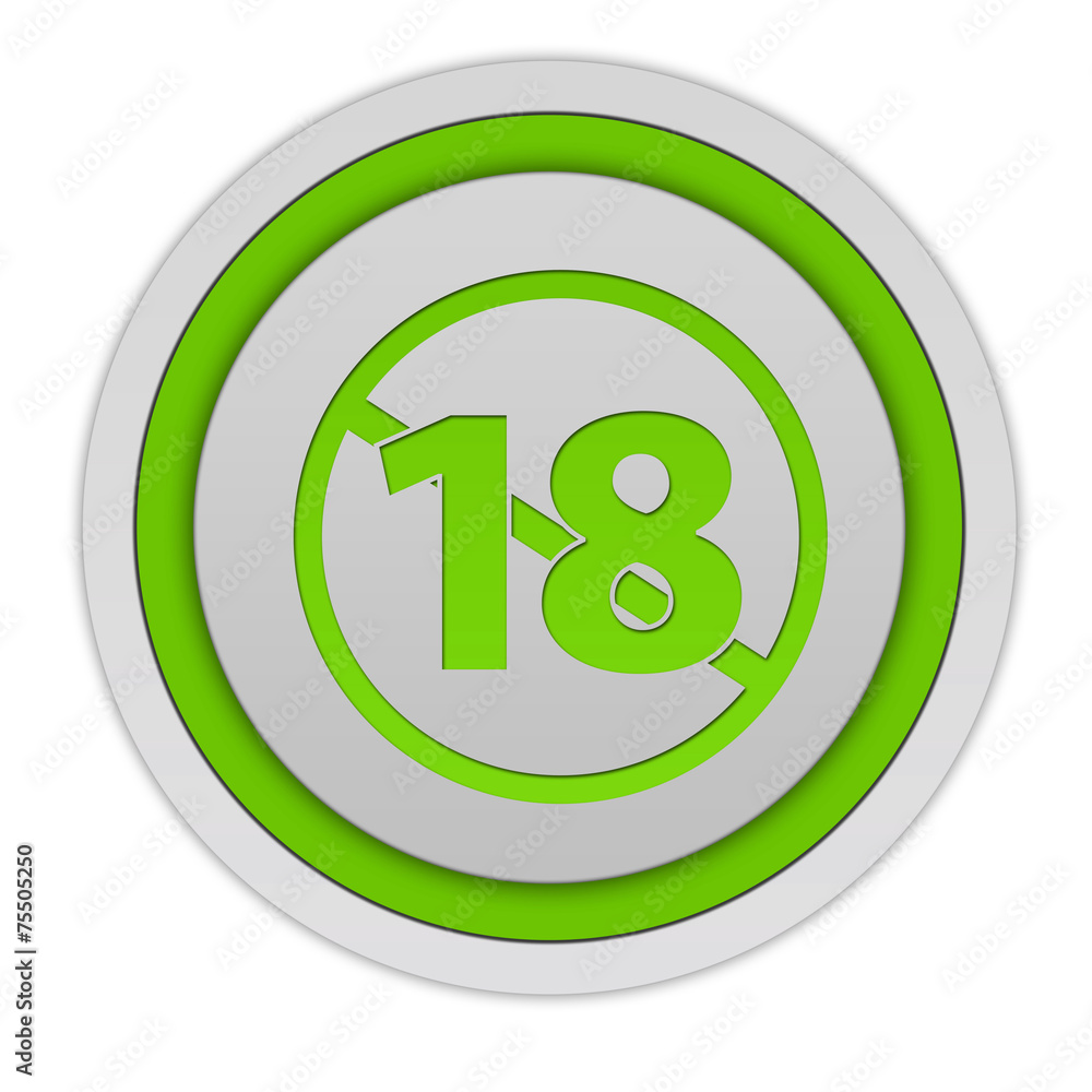 18 circular icon on white background 18 circular icon on white background