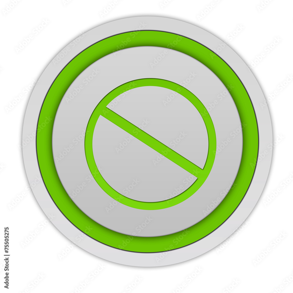 Ban circular icon on white background Ban circular icon on white background