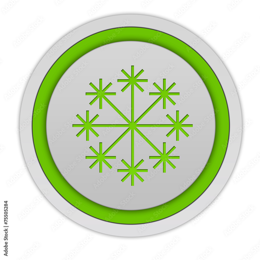 Snow circular icon on white background Snow circular icon on white background