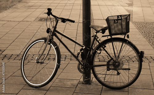 vintage bike on street
