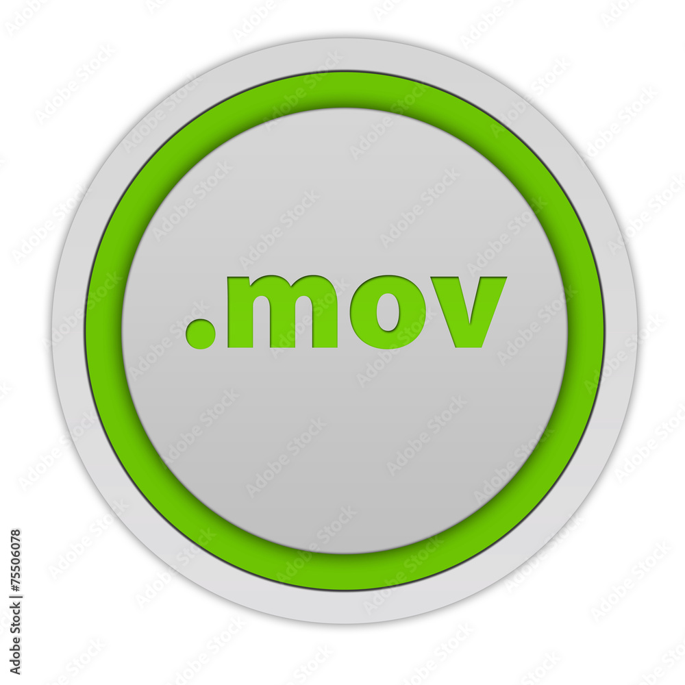 .mov circular icon on white background .mov circular icon on white background
