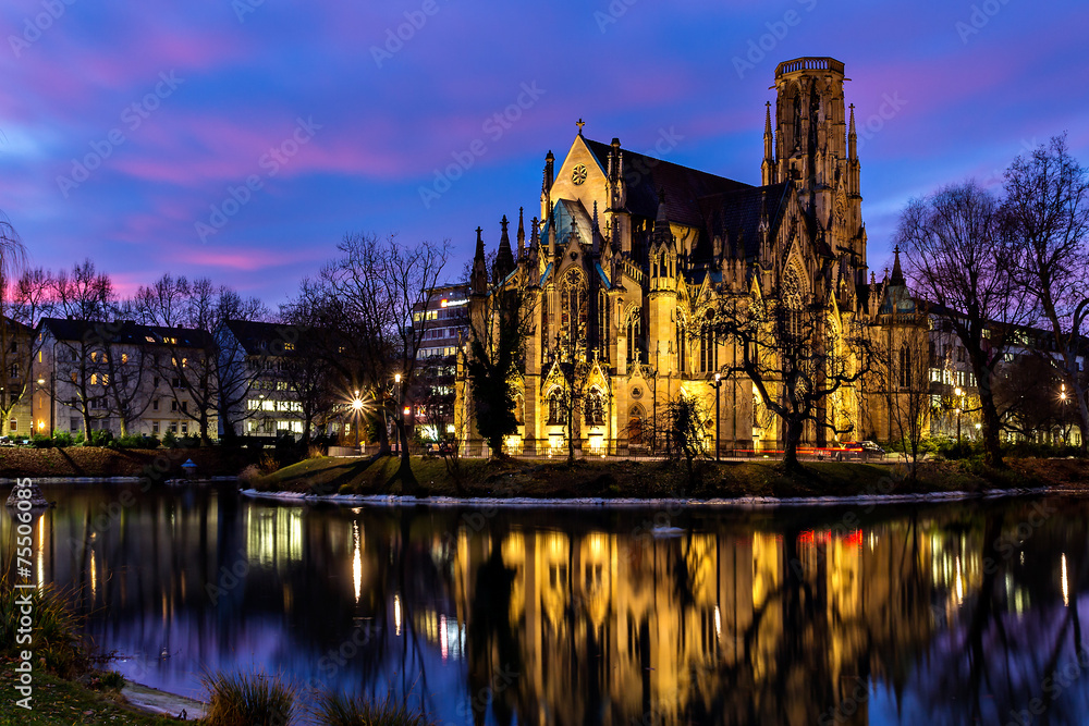 Obraz premium Feuersee, Stuttgart