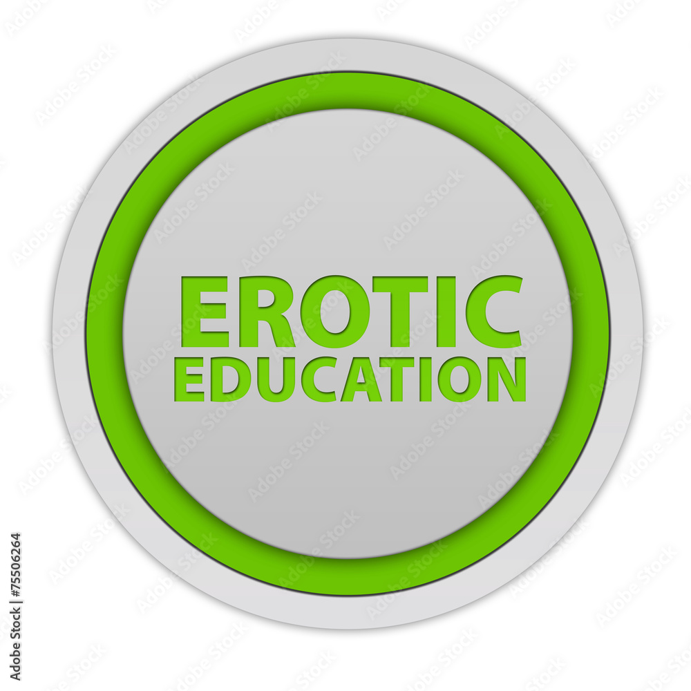 Erotic Education circular icon on white background Erotic Education circular icon on white background