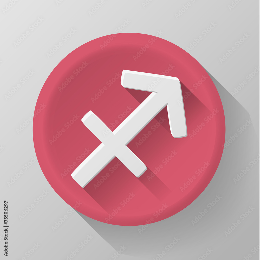 Vector modern signs of the zodiac. Circle icons. Sagittarius Vector modern signs of the zodiac. Circle icons. Sagittarius