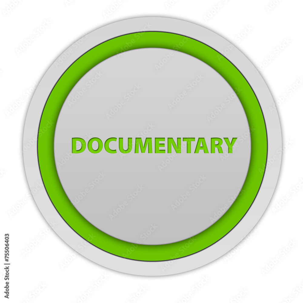 Documentary circular icon on white background Documentary circular icon on white background
