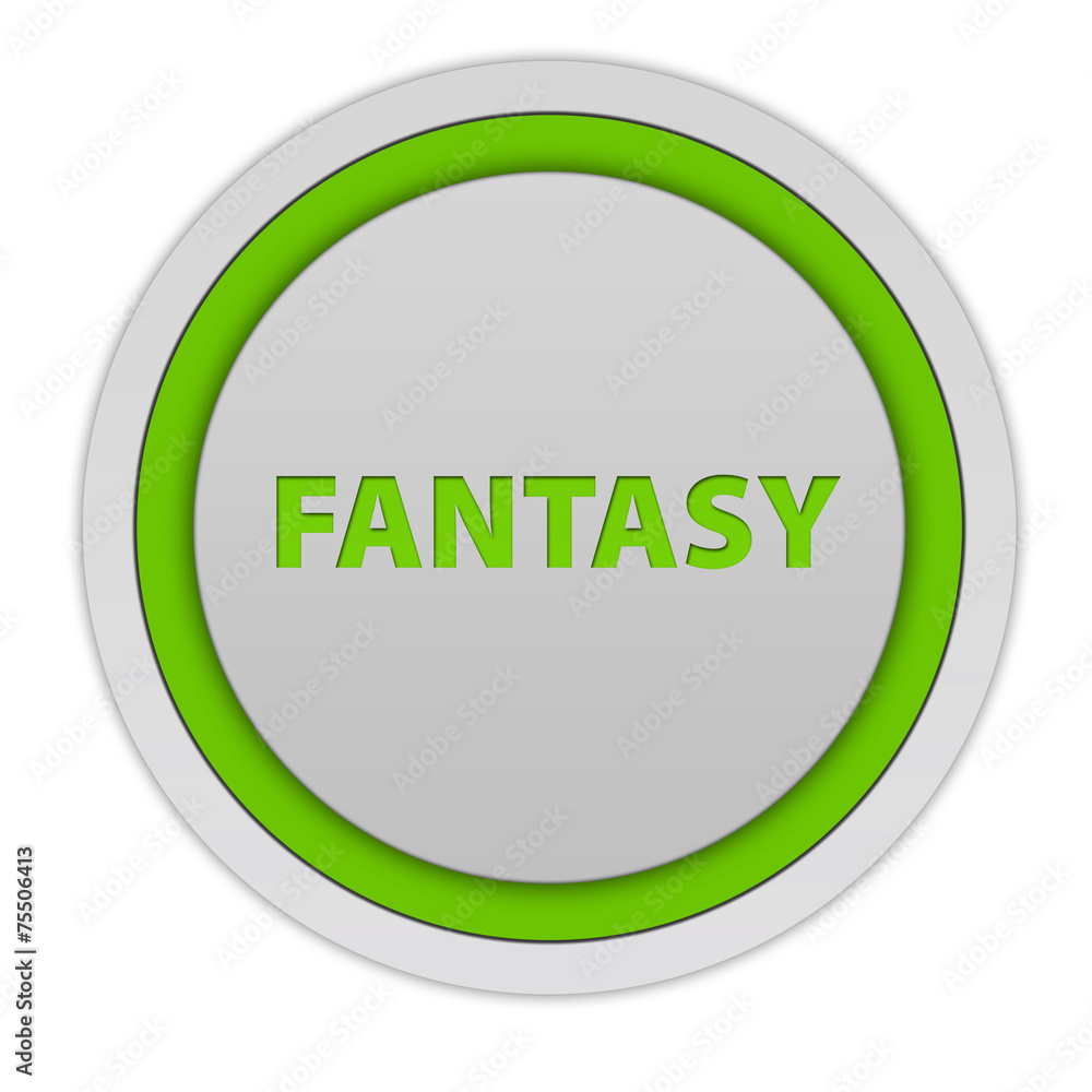 Fantasy circular icon on white background Fantasy circular icon on white background