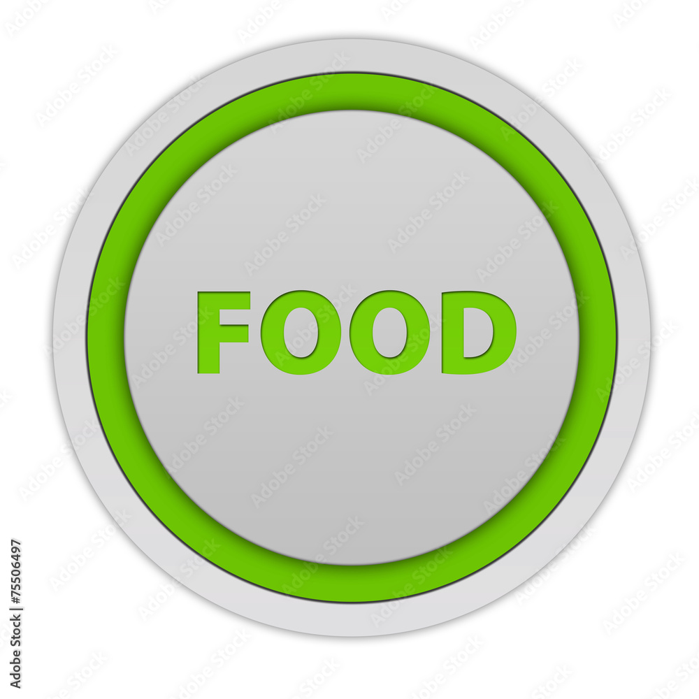 Food circular icon on white background Food circular icon on white background