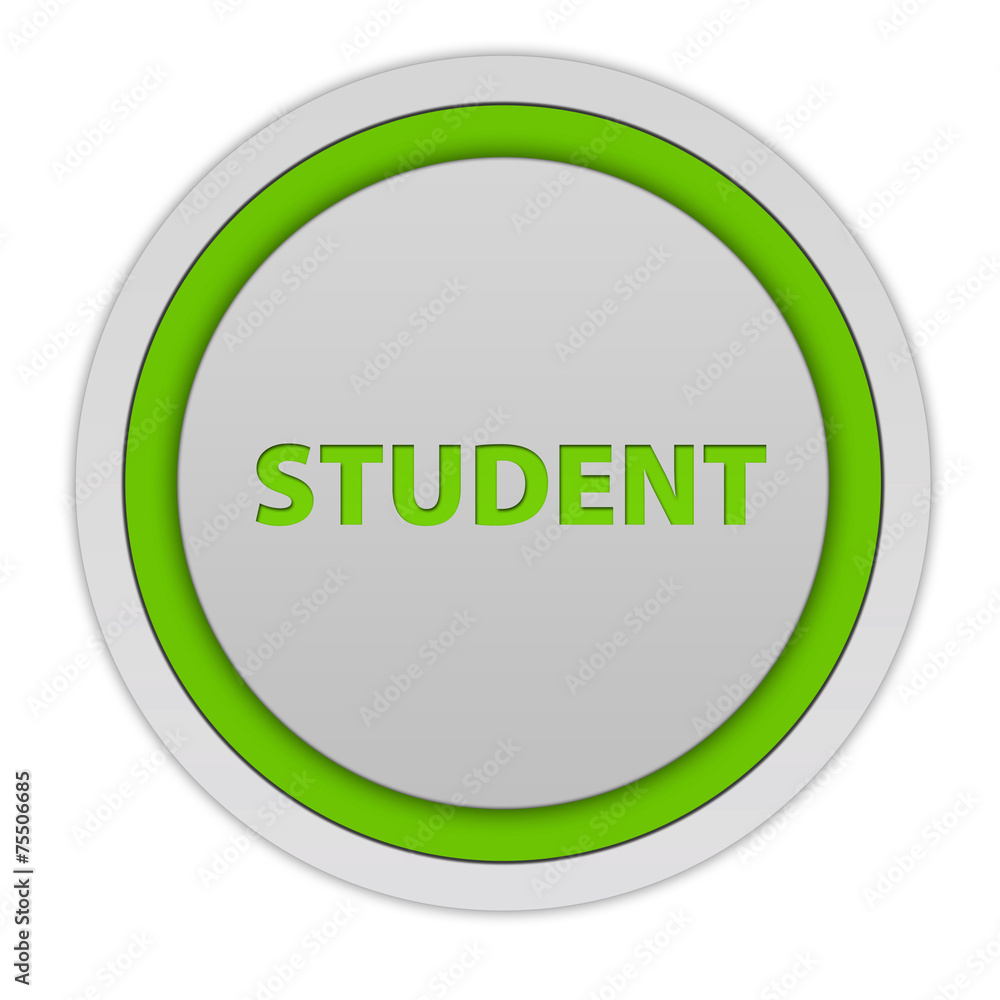 studnet circular icon on white background studnet circular icon on white background