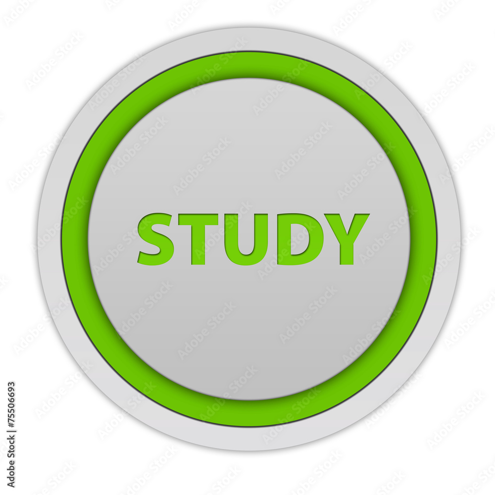 Study circular icon on white background Study circular icon on white background