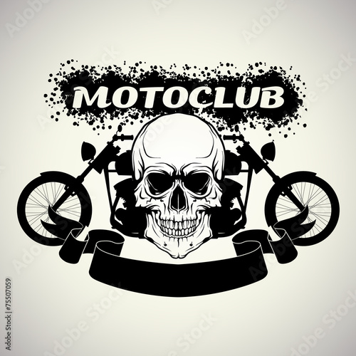 Sticker on the shirt motoclub