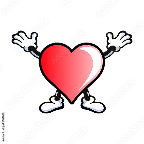 Obraz na płótnie cartoon heart w salonie