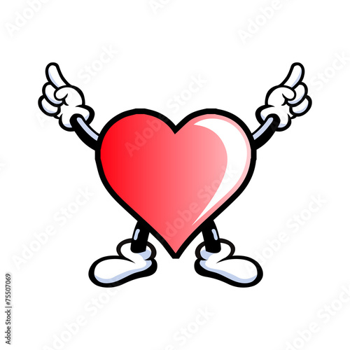Obraz na płótnie cartoon heart w salonie
