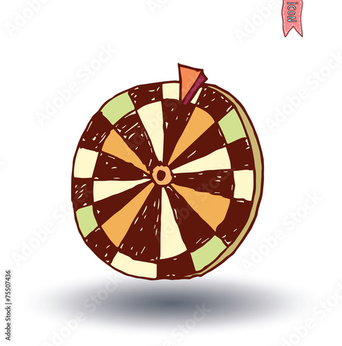Wheel of fortune, hand drawn vector illustration.