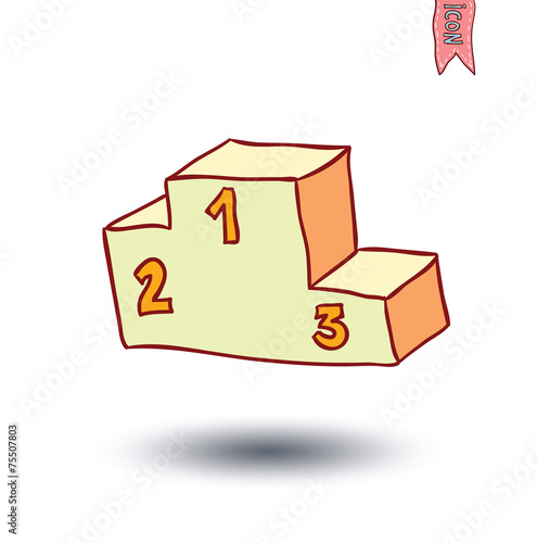 podium, vector illustration.