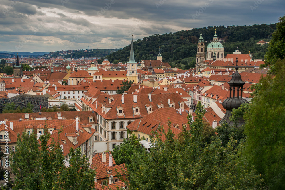 Red roofs, Prague panorama