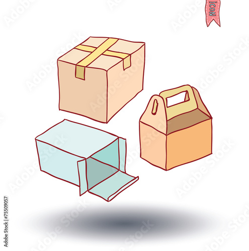 boxe doodle . vector illustration.