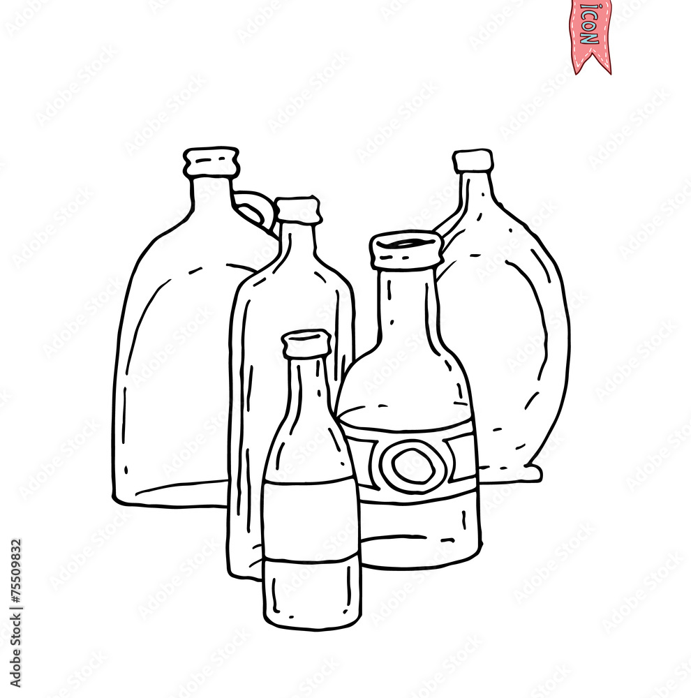 Bottle icon, vector illustration Bottle icon, vector illustration
