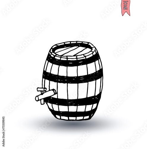barrel icon, vector illustration