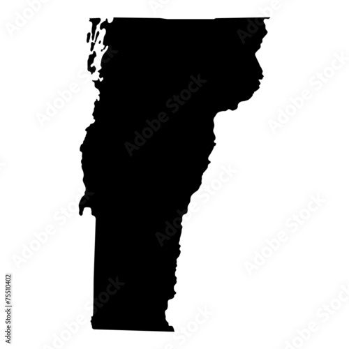 map of the U.S. state of Vermont
