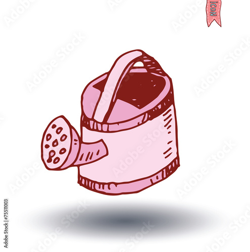 watering can, vector illustration.