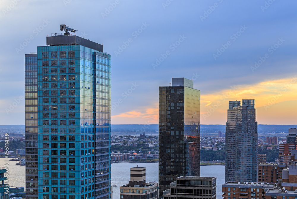 Manhattan at sunset