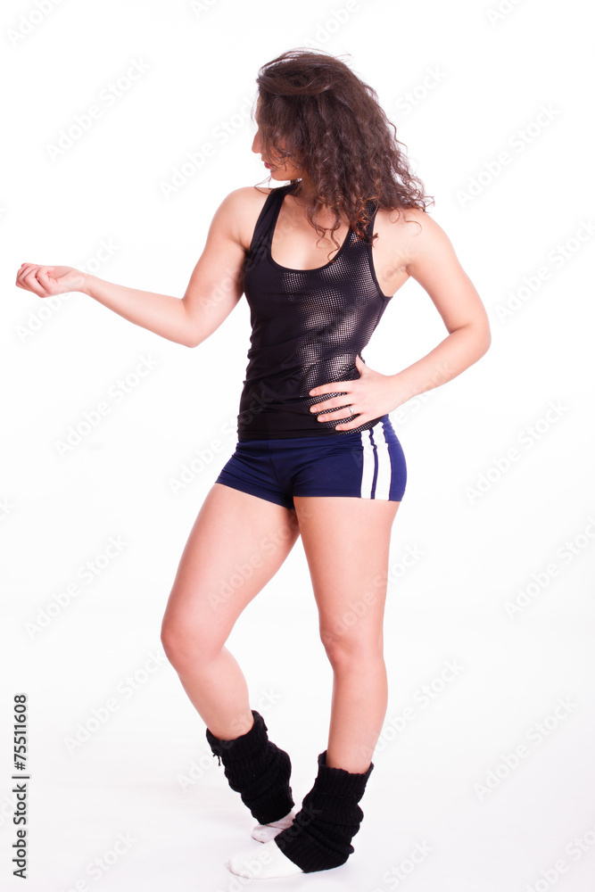 Fototapeta premium Weiblich Ruhe mit intensiven Training - isoliert