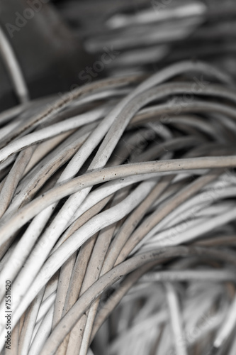 old wire as a backdrop. close-up