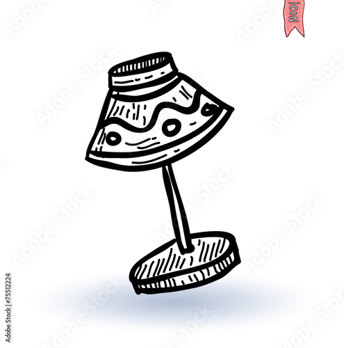 table lamp, vector illustration
