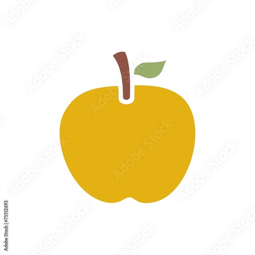 Icono manzana amarilla