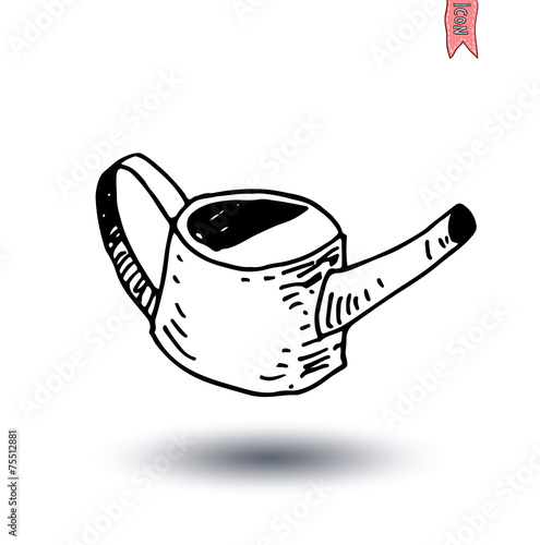 watering can, vector illustration.