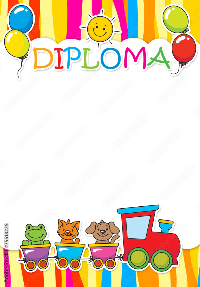 Fototapeta premium Diploma for children