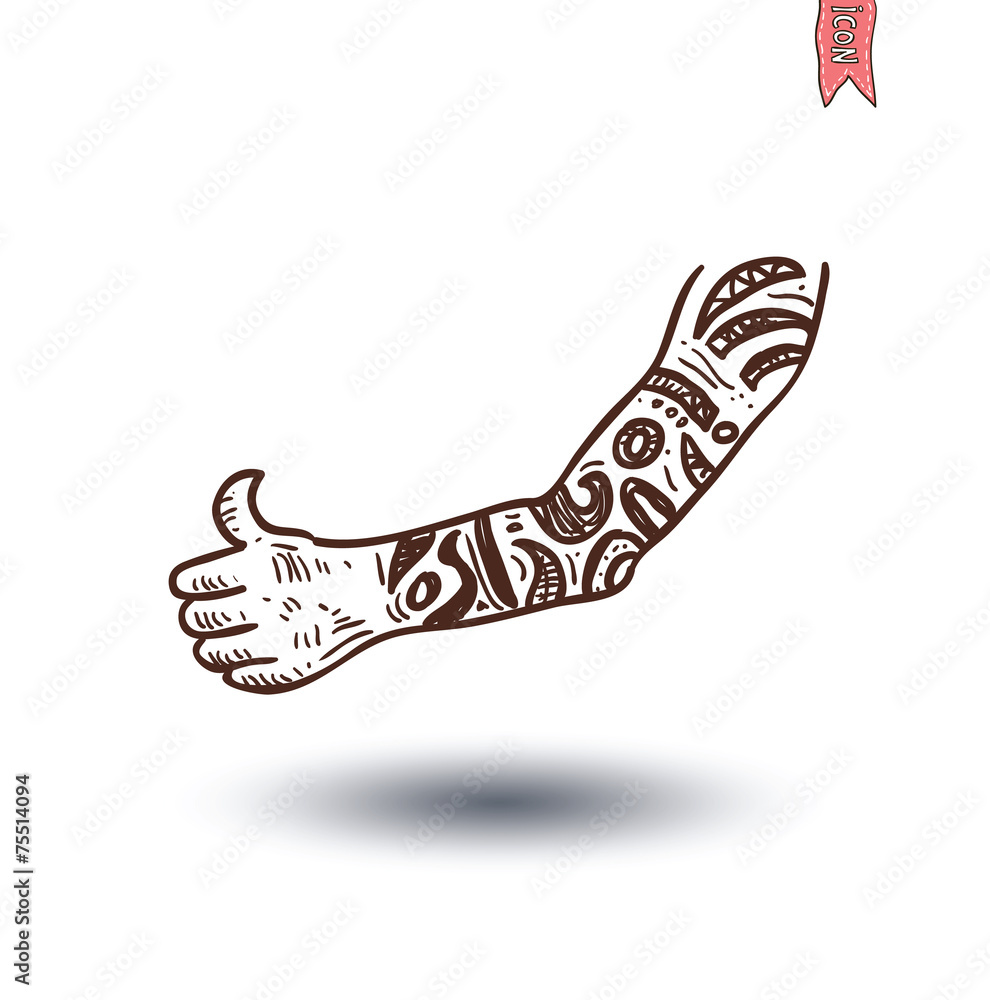 hipster style, hand drawn illustration. hipster style, hand drawn illustration.