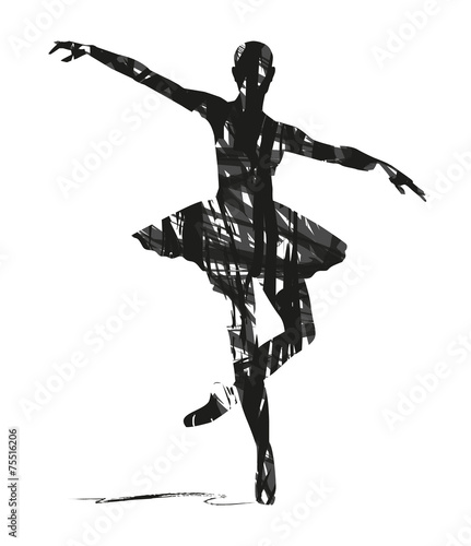 silhouette astratta di ballerina