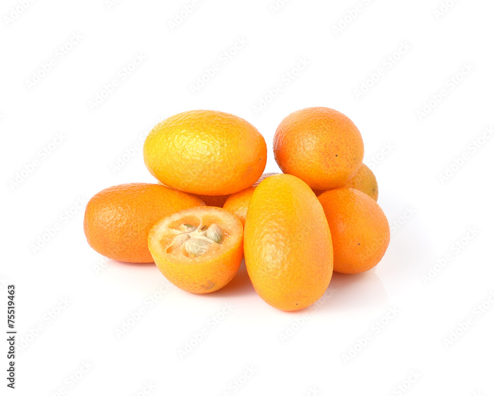 kumquat fruits isolated on white background kumquat fruits isolated on white background