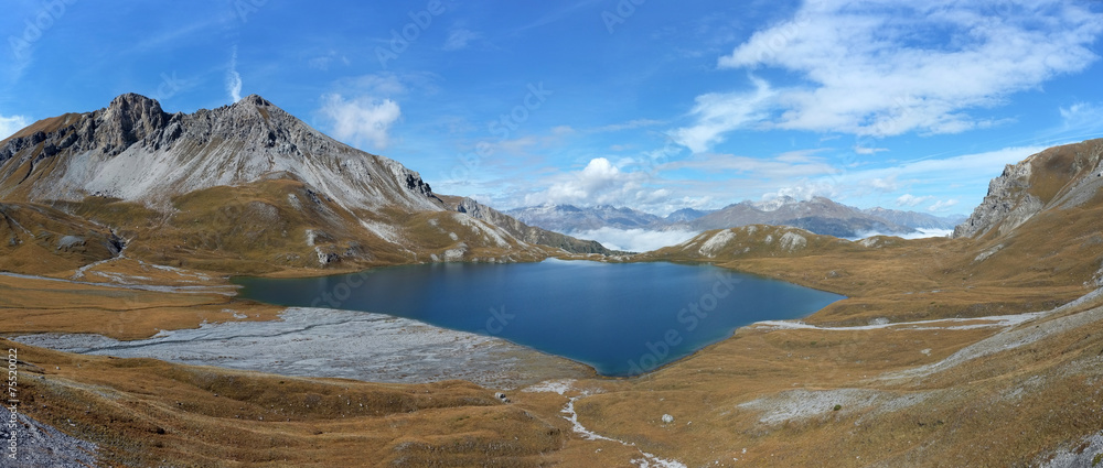 Alpine lake in the Swiss Alps - Lai da Rims