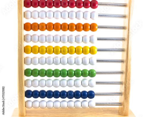 A children s abacus isolated on a white background