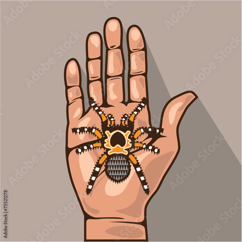 Tarantula in a hand