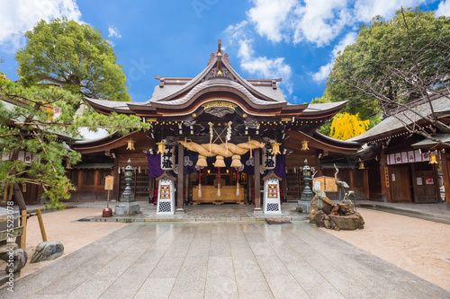 Tocho-ji temple or Fukuoka Giant Buddha temple in Fukuoka, Japan photo