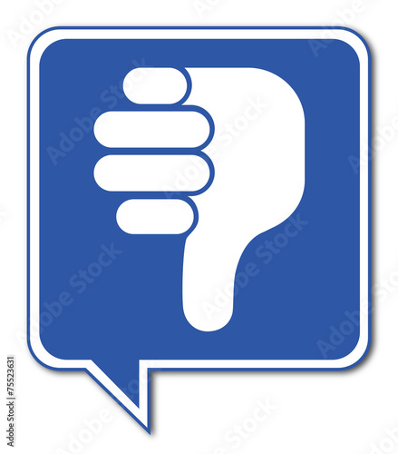 Logo pouce. Vers le bas.