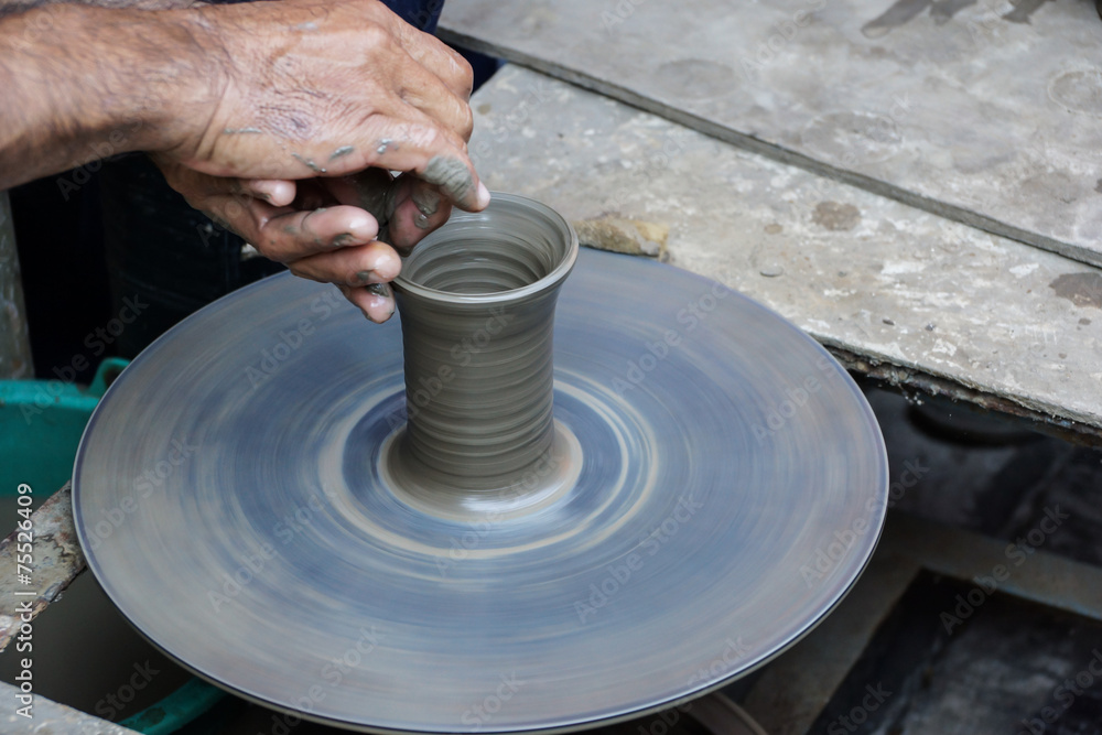 creating an earthen jar on the circle creating an earthen jar on the circle